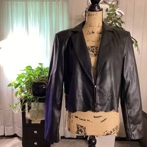 Black Faux Leather Jacket